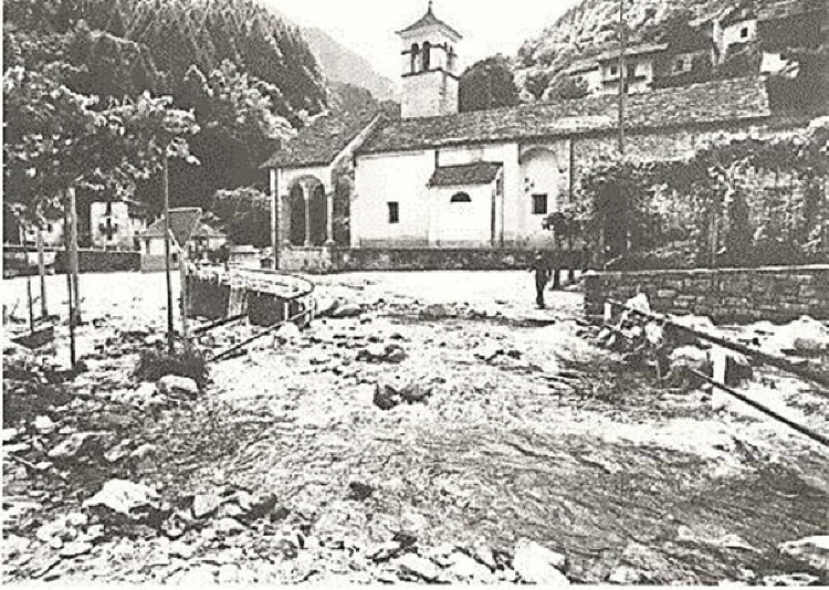 La strada allagata nel 1978